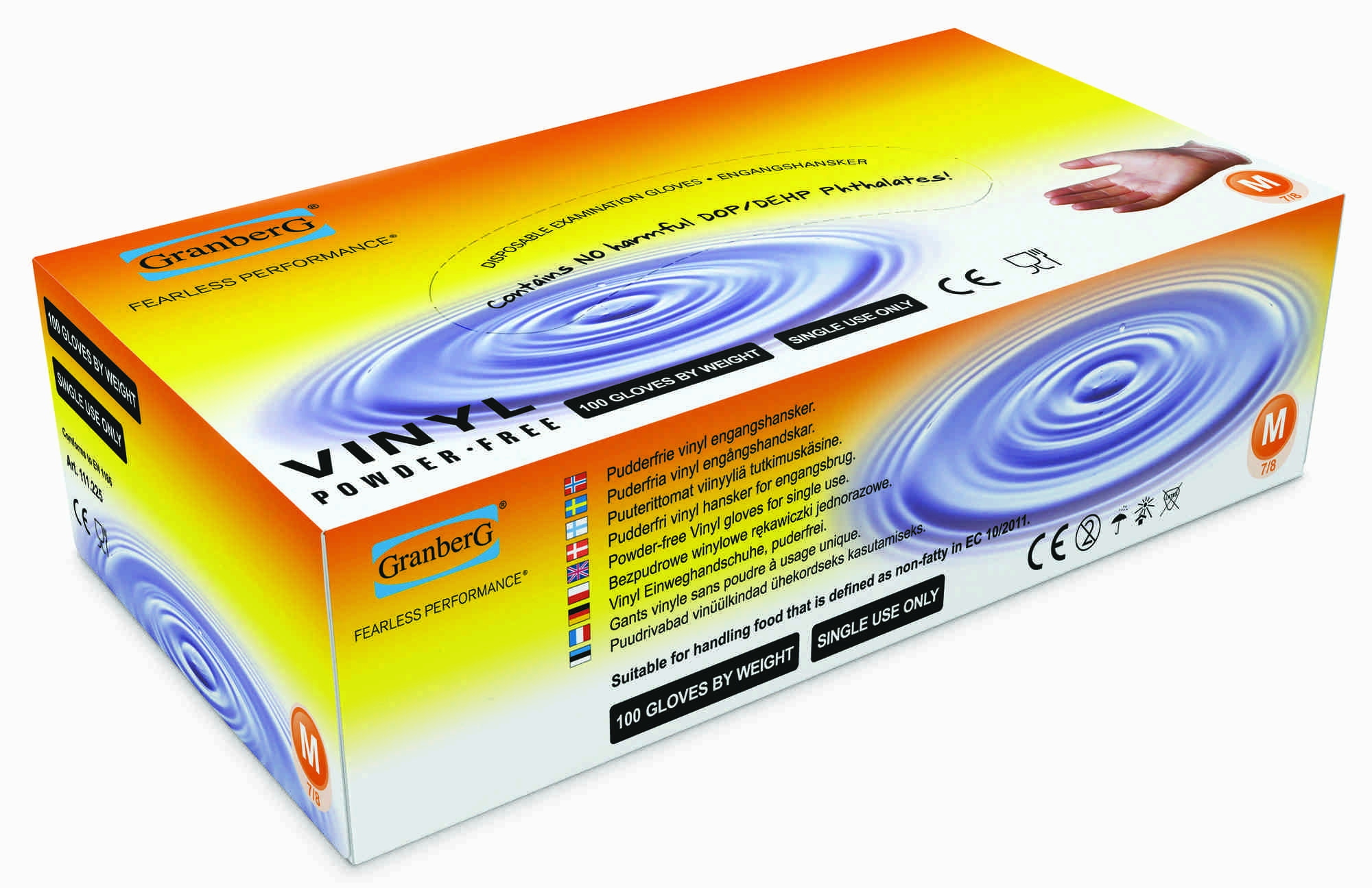 Enganghansker vinyl klar xl   100stk