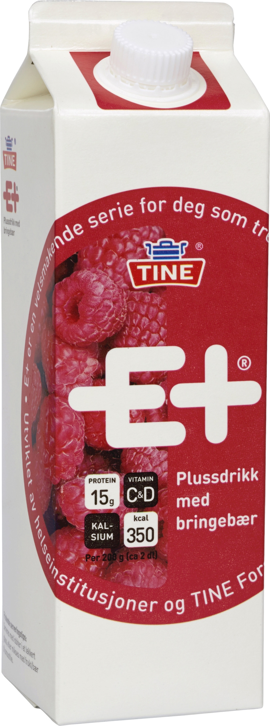 E+plussdrikk bringebær     0,5l