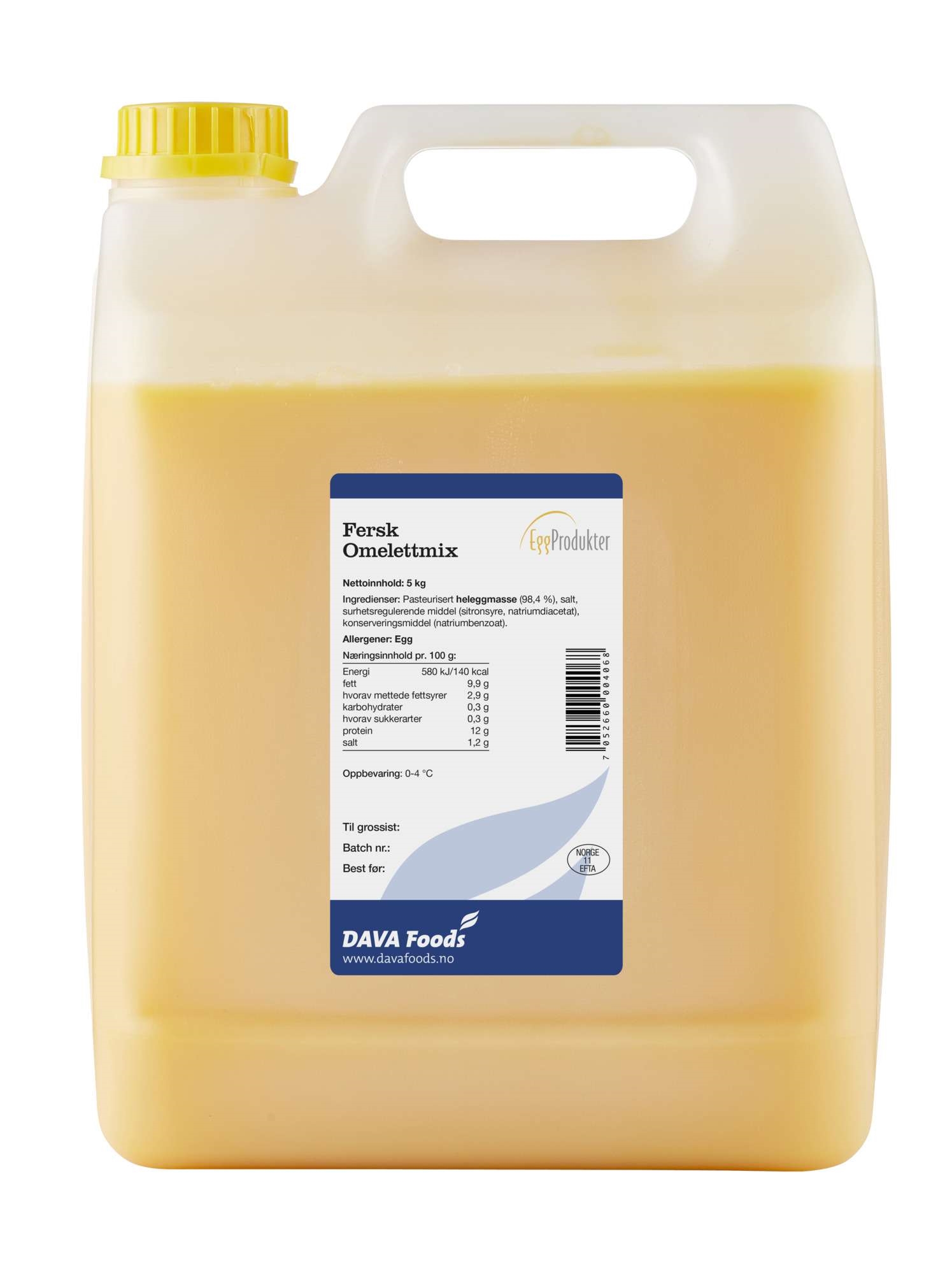 Omelettmix kanne fersk m/egg fra frittgående høner    1x5kg