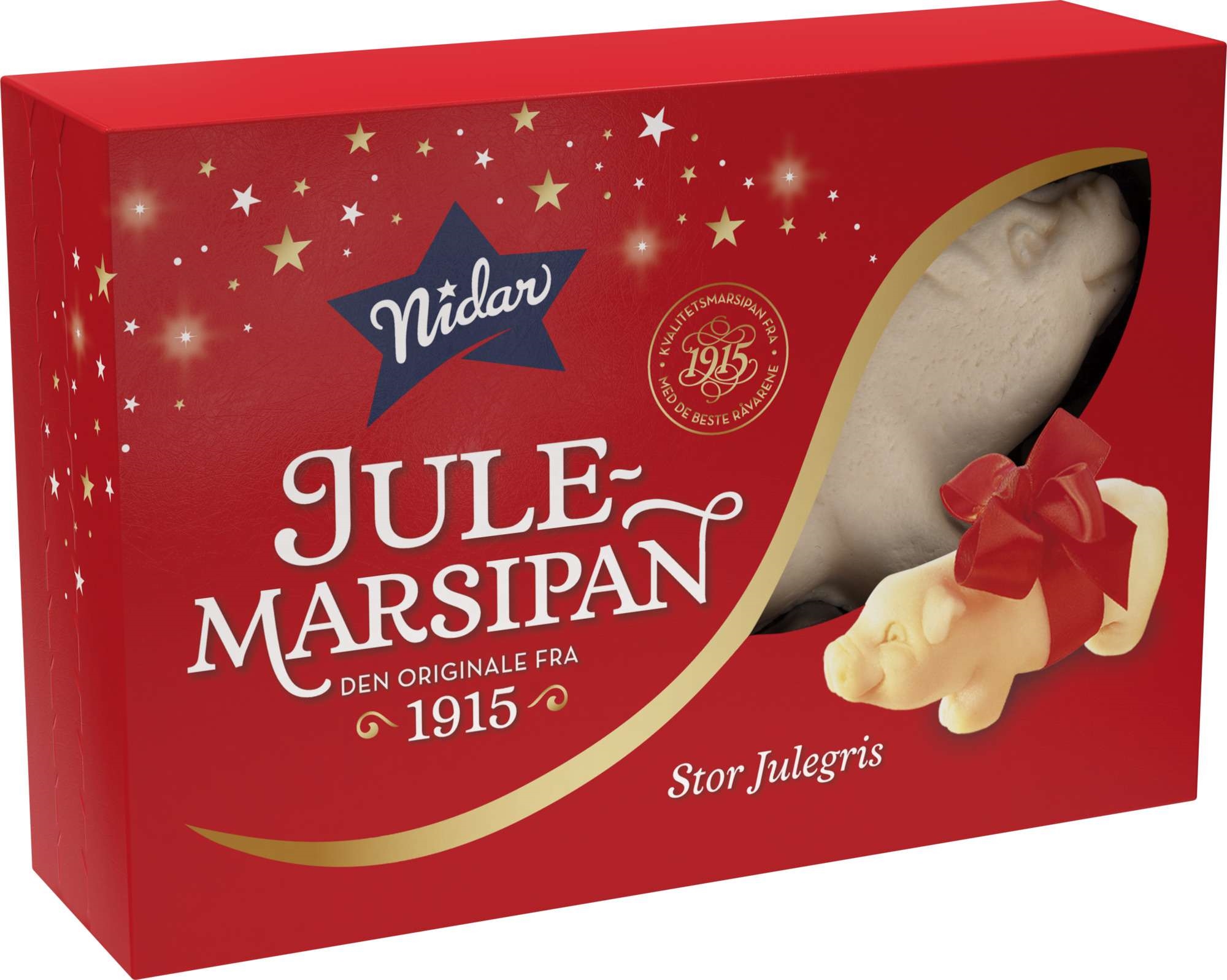 Stor marsipangris i eske 193g