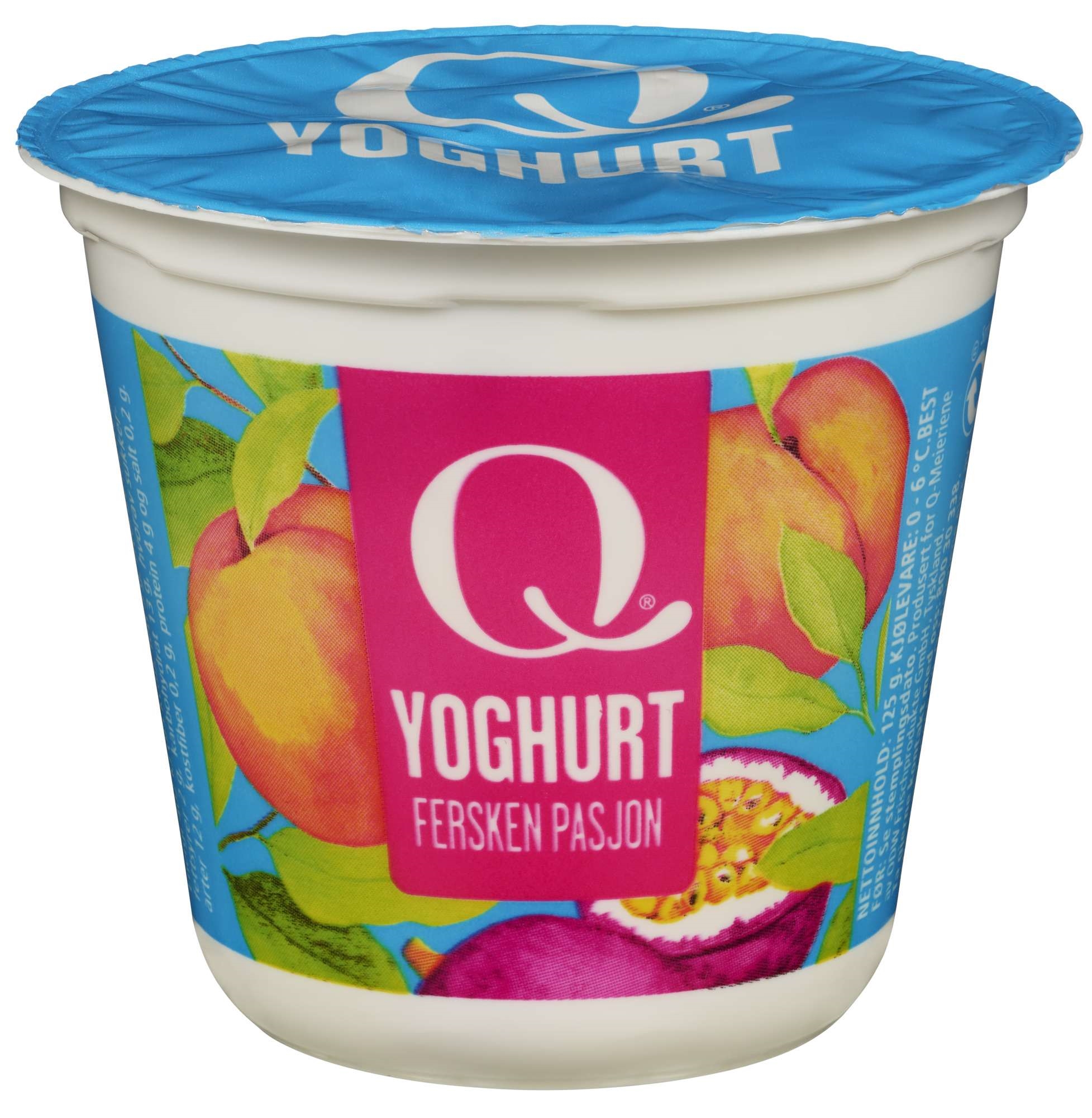 Q fersken/pasjonsyoghurt 125g