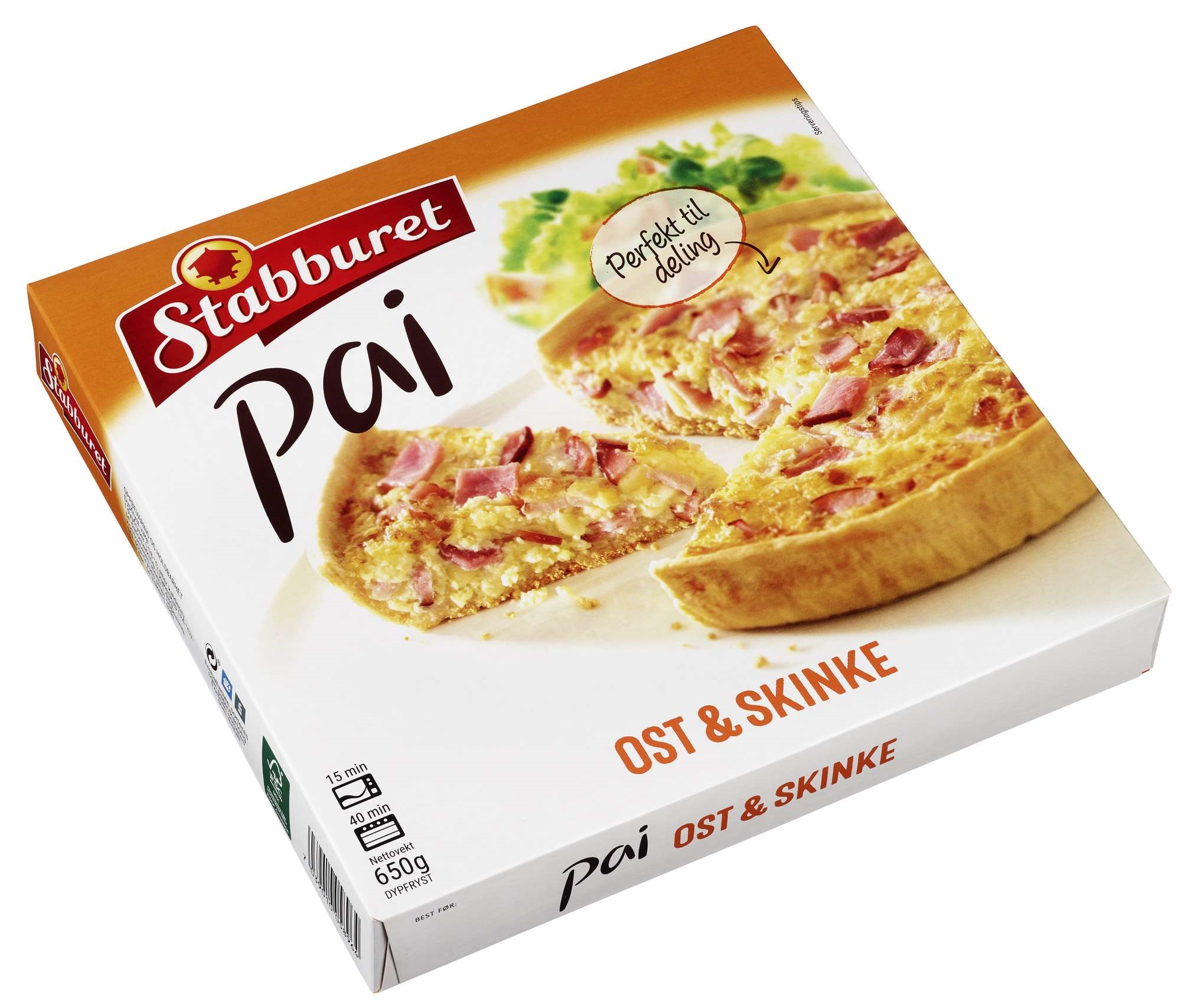 Pai ost & skinke stor  650g