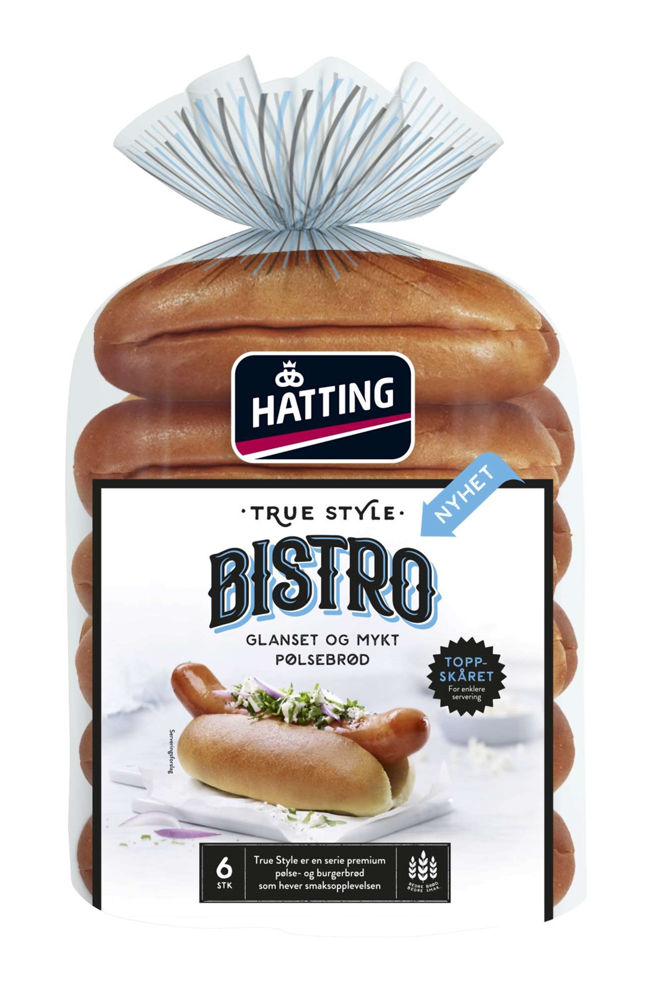 Pølsebrød bistro brioche style 6stkx50g