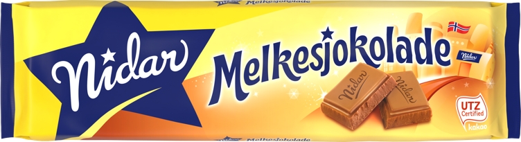 Nidar melkesjokolade 180g