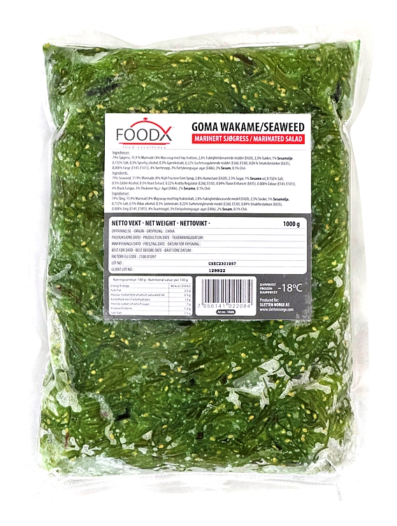 Sushi salat wakame sjøgressalat frossen ec   1kg