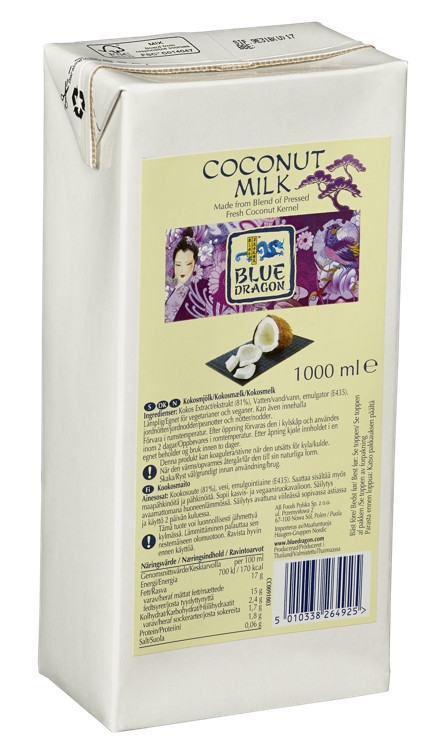 Kokosmelk blue dragon   1l