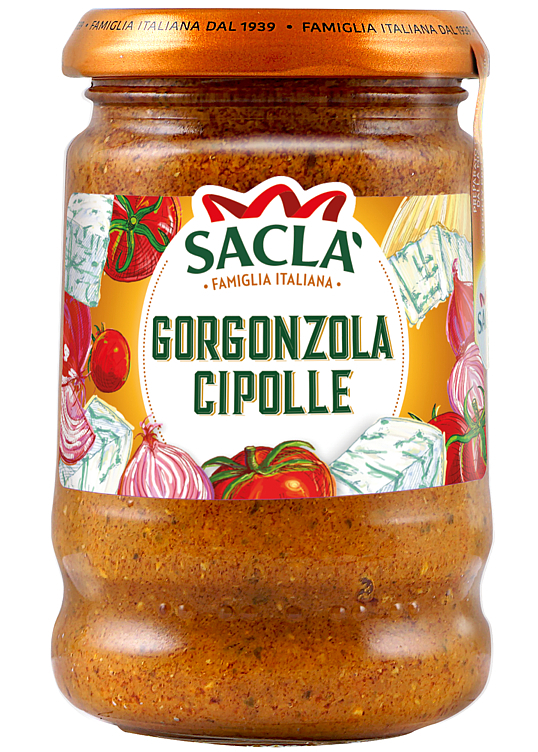 Tomatsaus med gorgonzola og rødløk  190g