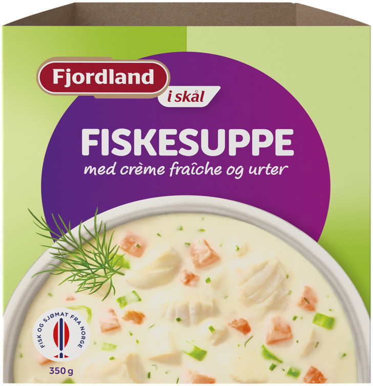 Fiskesuppe med creme fraiche og urter 350g