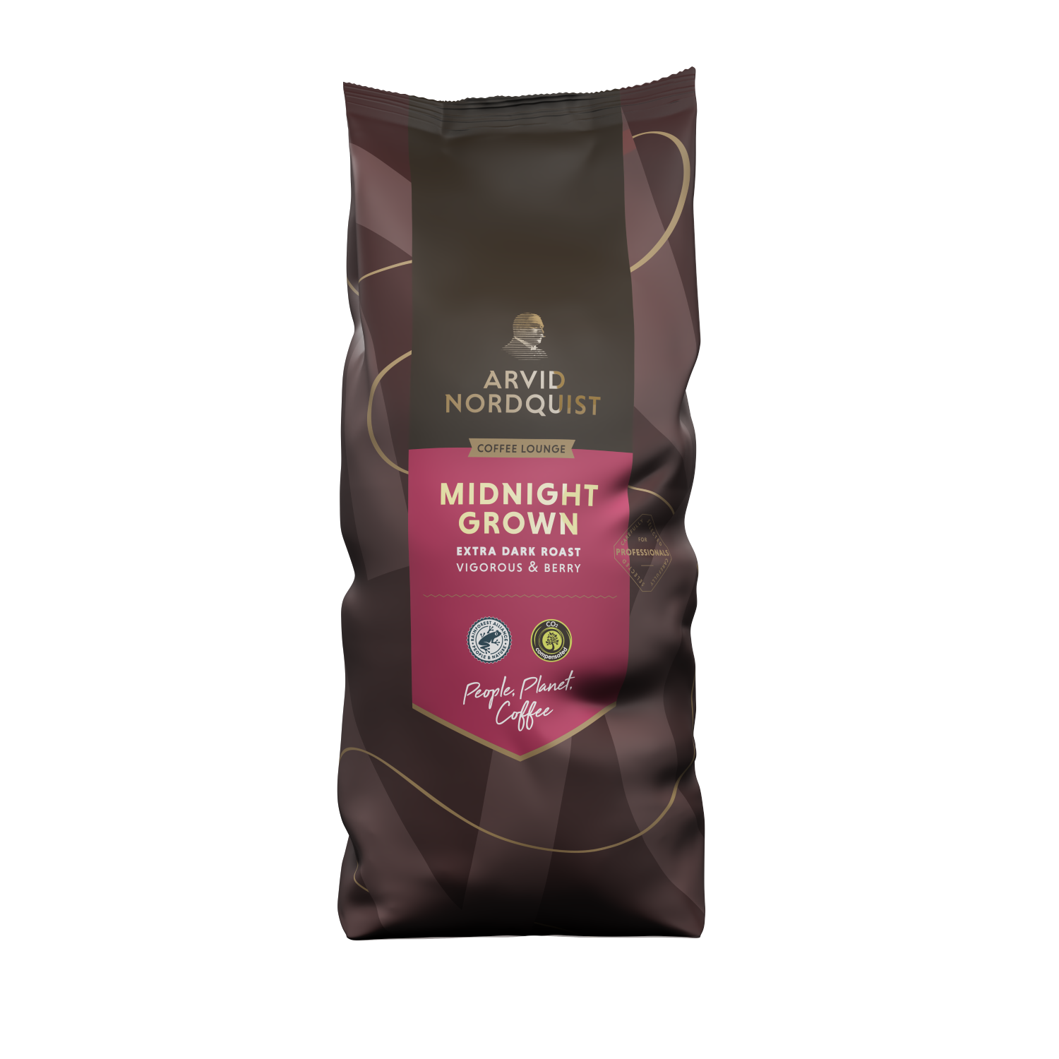 Kaffe midnight grown hele bønner   1kg