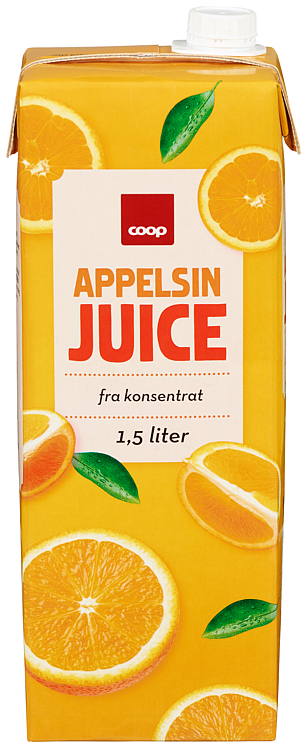 Appelsinjuice coop   1,5l