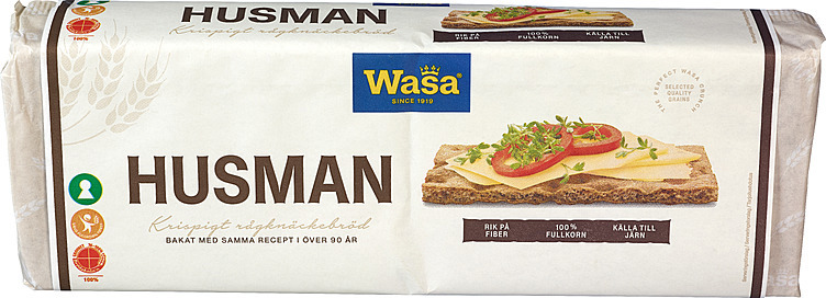 Wasa husmann øko. knekkebrød   520g