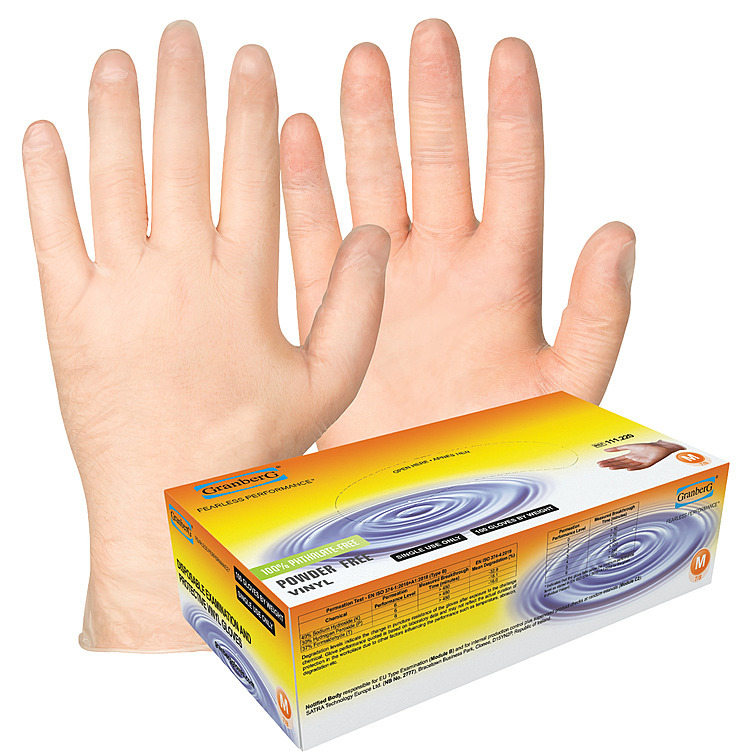 Engangshanske vinyl ftalatfri klar l   100stk