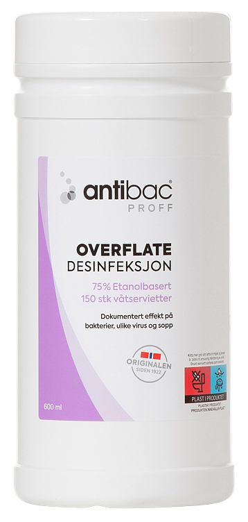 Antibac overflate våtservietter   150stk