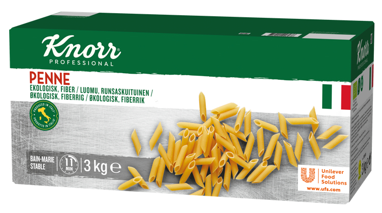 Knorr penne fiberrik pasta økol.   3kg