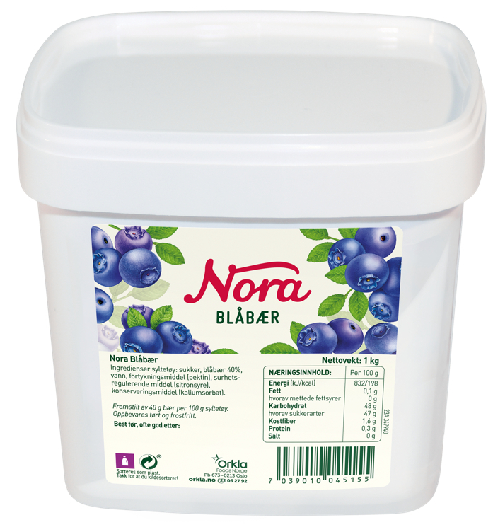 Blåbærsyltetøy   1kg