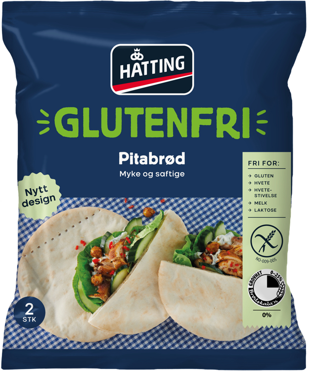 Pitabrød glutenfrie 2pk   230g