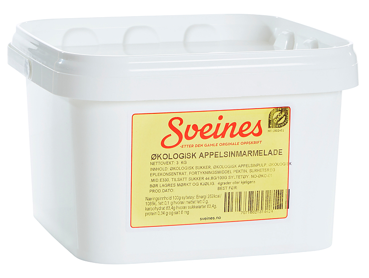 Applesinmarmelade økol.    3kg