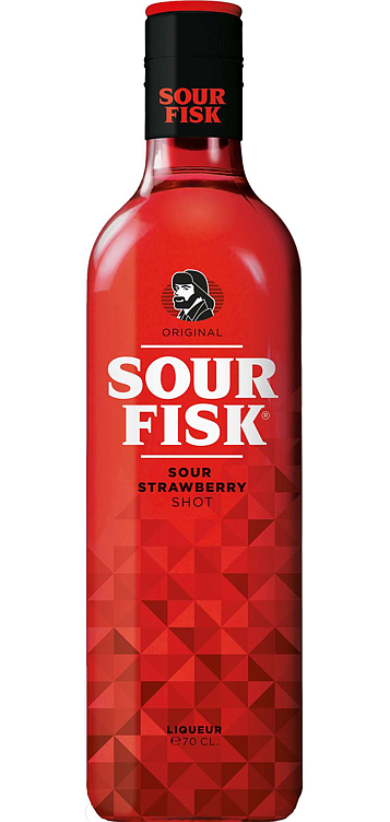 Sour fisk sour strawberry shot  15%  70cl