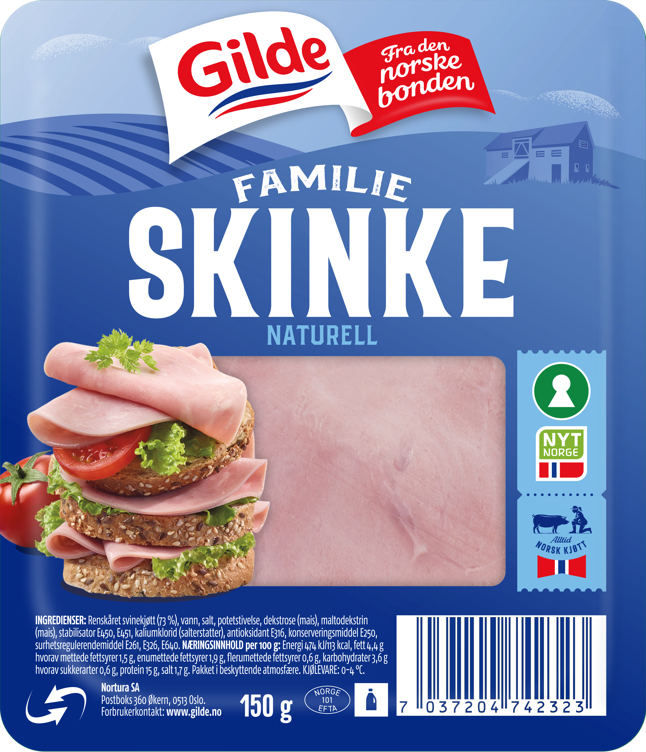 Familieskinke skivet   150g