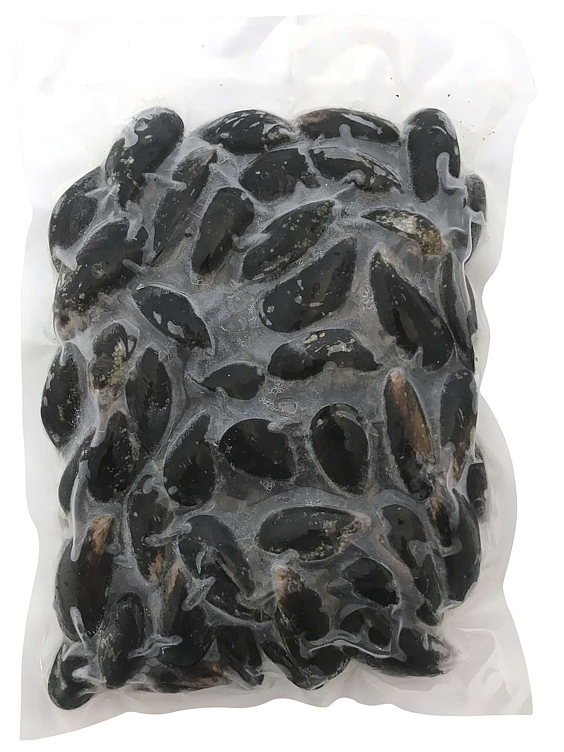 Dsd blåskjell 60/80 hel, halvkokt 1kg