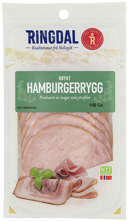 Hamburgerrygg i skiver  100g