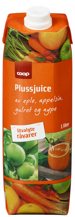 Pluss gulrot/appelsin 1l