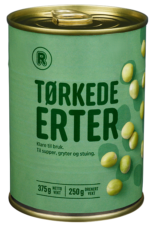 Erter tørkede   375g
