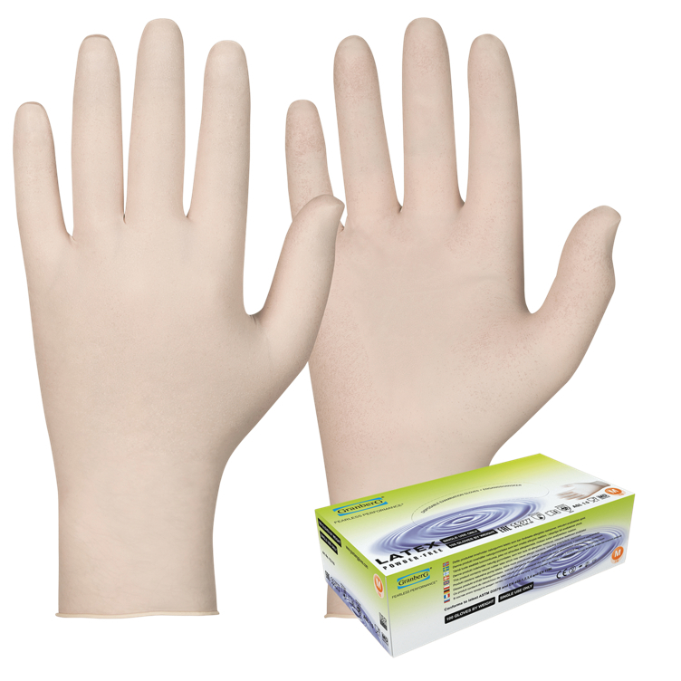 Engangshanske latex hvit xl   100stk