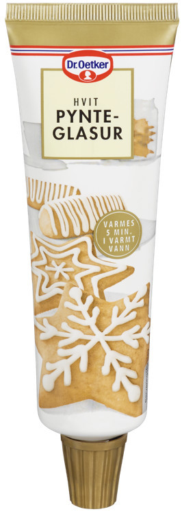 Pynteglasur hvit  125g