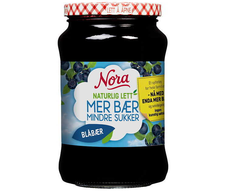 Blåbærsyltetøy lett   535g