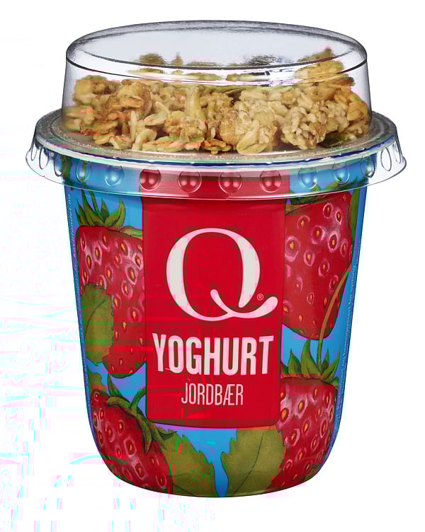 Q yoghurt jordbær m/müsli 165g