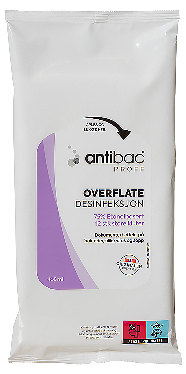 Antibac overflatekluter   12stk