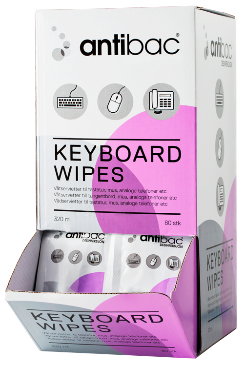 Antibac keyboard servietter   80stk