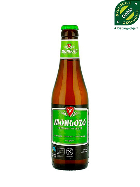 Mongozo premium pilsener glutenfri økol.  4,7%  24x33cl