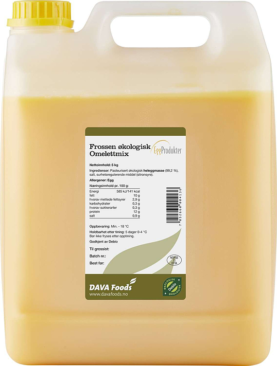 Omelettmix økol. frys 2x5kg