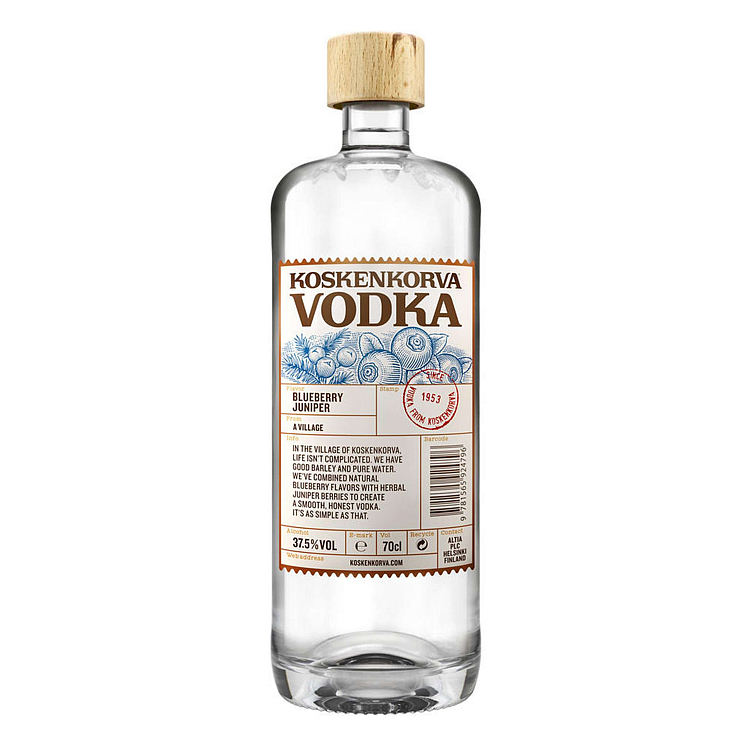 Koskenkorva blueberry juniper vodka   37,5%   70cl