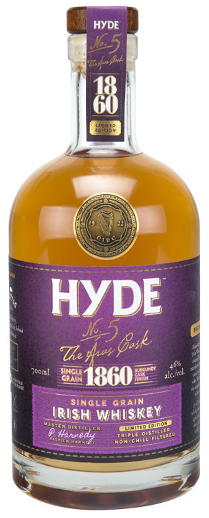 Hyde no5 6yo single grain burgundy finish   46%   70cl