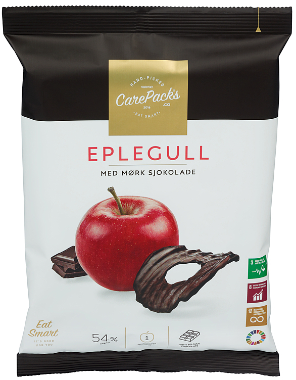 Eplegull sjokolade  50g