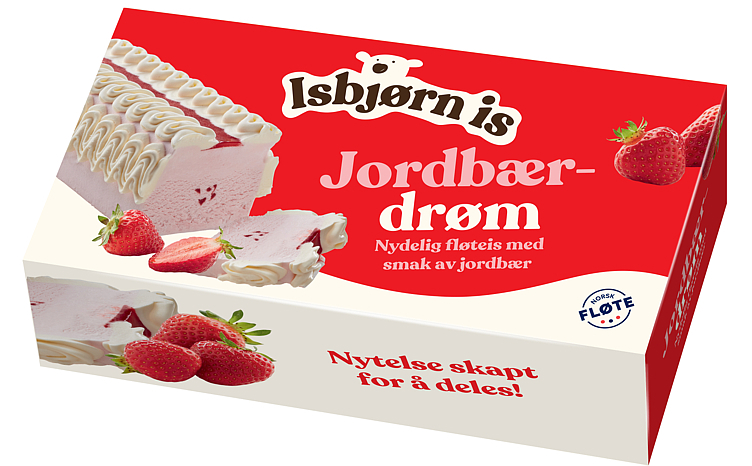 Jordbærdrøm iskake  0,8l