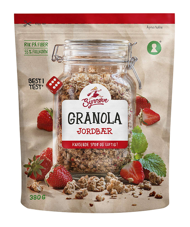 Granola med jordbær   380g