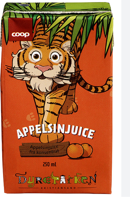 Appelsinjuice singelpk.   0,25l
