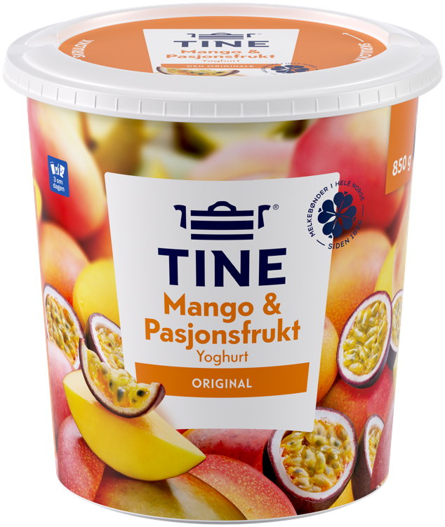 Tine yoghurt mango/pasjon 850g