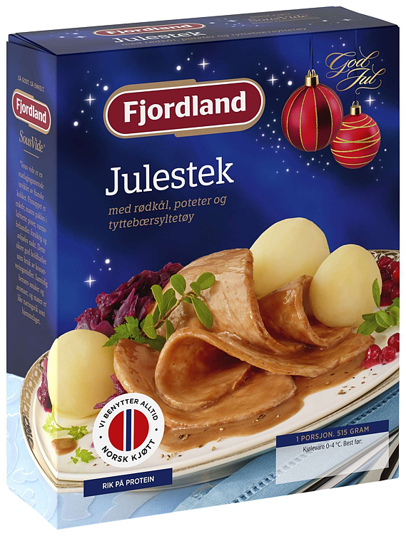 Julestek m/rødkål/poteter/tyttebærsylt. 515g