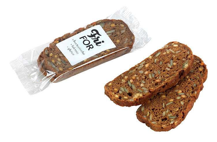 Glutenfritt 2pk mørkt brød m/gresskar&linser   36x65g