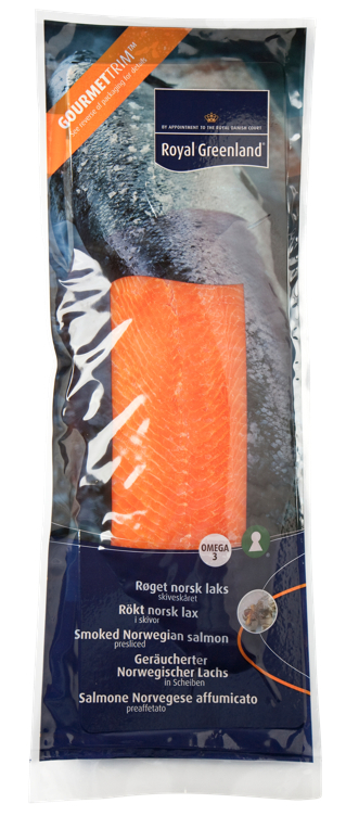 Laks skivet røkt gourmetrim 900-1400g   10kg