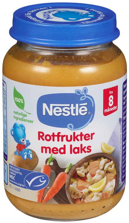 Naturnes rotfrukter m/laks 8m  190g