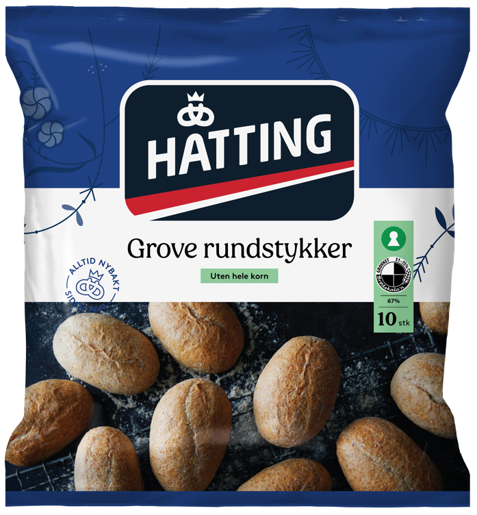 Grove rundstykker   10x60g