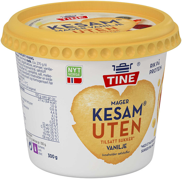 Kesam vanilje laktosefri uten 300g