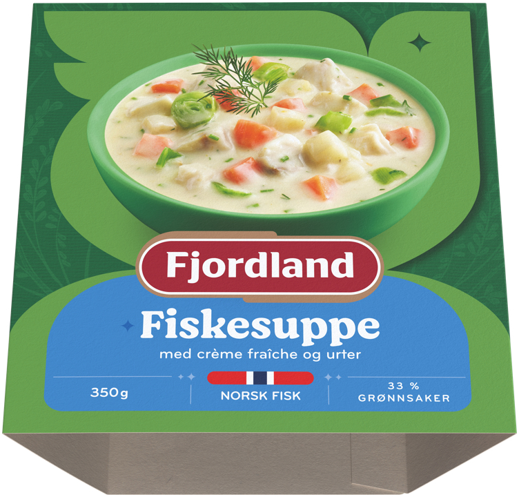Fiskesuppe med creme fraiche og urter 350g