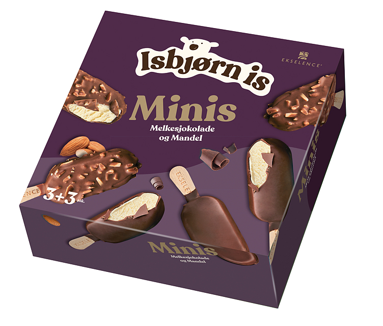 Ekselence mini classic sjokolade & mandel 6pk  6x60ml